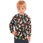 Easter rabbit pattern Kids  Hooded Pullover