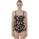 Easter rabbit pattern Twist Front Tankini Set