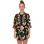 Easter rabbit pattern Open Front Chiffon Kimono