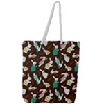 Easter rabbit pattern Full Print Rope Handle Tote (Large)