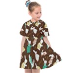 Easter rabbit pattern Kids  Sailor Dress