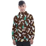 Easter rabbit pattern Men s Front Pocket Pullover Windbreaker