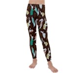 Easter rabbit pattern Kids  Lightweight Velour Leggings