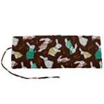 Easter rabbit pattern Roll Up Canvas Pencil Holder (S)