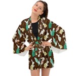 Easter rabbit pattern Long Sleeve Kimono