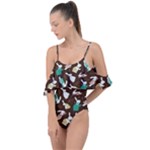 Easter rabbit pattern Drape Piece Swimsuit