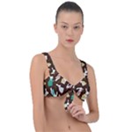 Easter rabbit pattern Front Tie Bikini Top