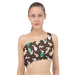 Easter rabbit pattern Spliced Up Bikini Top 