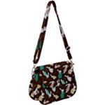 Easter rabbit pattern Saddle Handbag