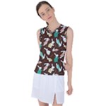 Easter rabbit pattern Women s Sleeveless Sports Top