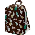 Easter rabbit pattern Zip Up Backpack