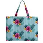 Floral tropical Zipper Mini Tote Bag