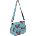 Floral tropical Saddle Handbag