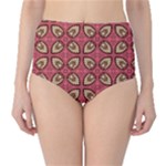 Elegant leaves pattern Classic High-Waist Bikini Bottoms