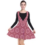 Elegant floral pattern Plunge Pinafore Dress