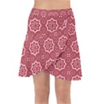 Elegant floral pattern Wrap Front Skirt