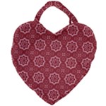 Elegant floral pattern Giant Heart Shaped Tote