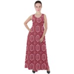 Elegant floral pattern Empire Waist Velour Maxi Dress