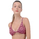 Elegant floral pattern Knot Up Bikini Top