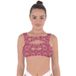 Elegant floral pattern Bandaged Up Bikini Top