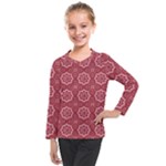 Elegant floral pattern Kids  Long Mesh Tee