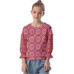 Elegant floral pattern Kids  Cuff Sleeve Top