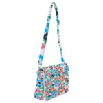 Spring Flowers Pattern Bag Shoulder Bag with Back Zipper