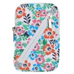 Spring Flowers Pattern Bag Belt Pouch Bag (Large)