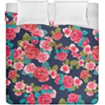 Red roses floral pattern Duvet Cover Double Side (King Size)