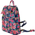 Red roses floral pattern Buckle Everyday Backpack
