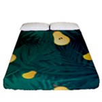 Pears and palm leaves pattern Fitted Sheet (Queen Size)
