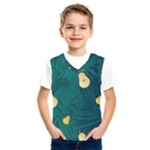 Pears and palm leaves pattern Kids  Basketball Tank Top