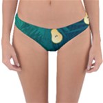 Pears and palm leaves pattern Reversible Hipster Bikini Bottoms