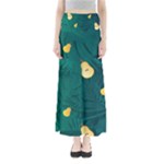 Pears and palm leaves pattern Full Length Maxi Skirt