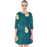Pears and palm leaves pattern Smock Dress