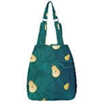 Pears and palm leaves pattern Center Zip Backpack