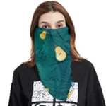 Pears and palm leaves pattern Face Covering Bandana (Triangle)