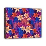 Lilies and palm leaves pattern Canvas 10  x 8  (Stretched)