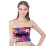 Lilies and palm leaves pattern Tube Top
