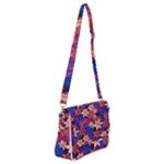 Lilies and palm leaves pattern Shoulder Bag with Back Zipper