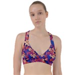 Lilies and palm leaves pattern Sweetheart Sports Bra