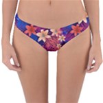 Lilies and palm leaves pattern Reversible Hipster Bikini Bottoms