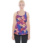Lilies and palm leaves pattern Piece Up Tank Top