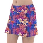 Lilies and palm leaves pattern Classic Tennis Skirt