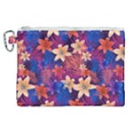 Lilies and palm leaves pattern Canvas Cosmetic Bag (XL)