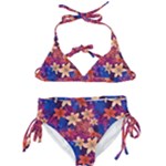 Lilies and palm leaves pattern Kids  Classic Bikini Set