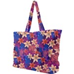 Lilies and palm leaves pattern Simple Shoulder Bag