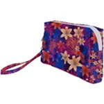 Lilies and palm leaves pattern Wristlet Pouch Bag (Small)