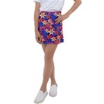 Lilies and palm leaves pattern Kids  Tennis Skirt