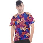 Lilies and palm leaves pattern Men s Sport Top